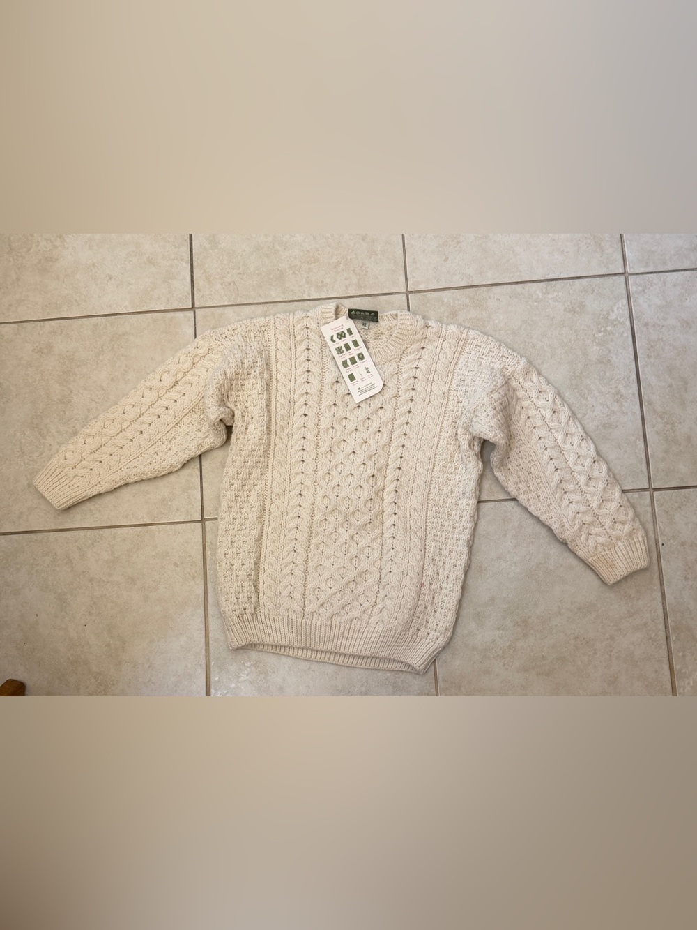 Carraig Donn Merino Wool Aran Sweater
